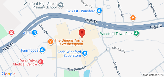 Map showing Al's Plaice in Winsford